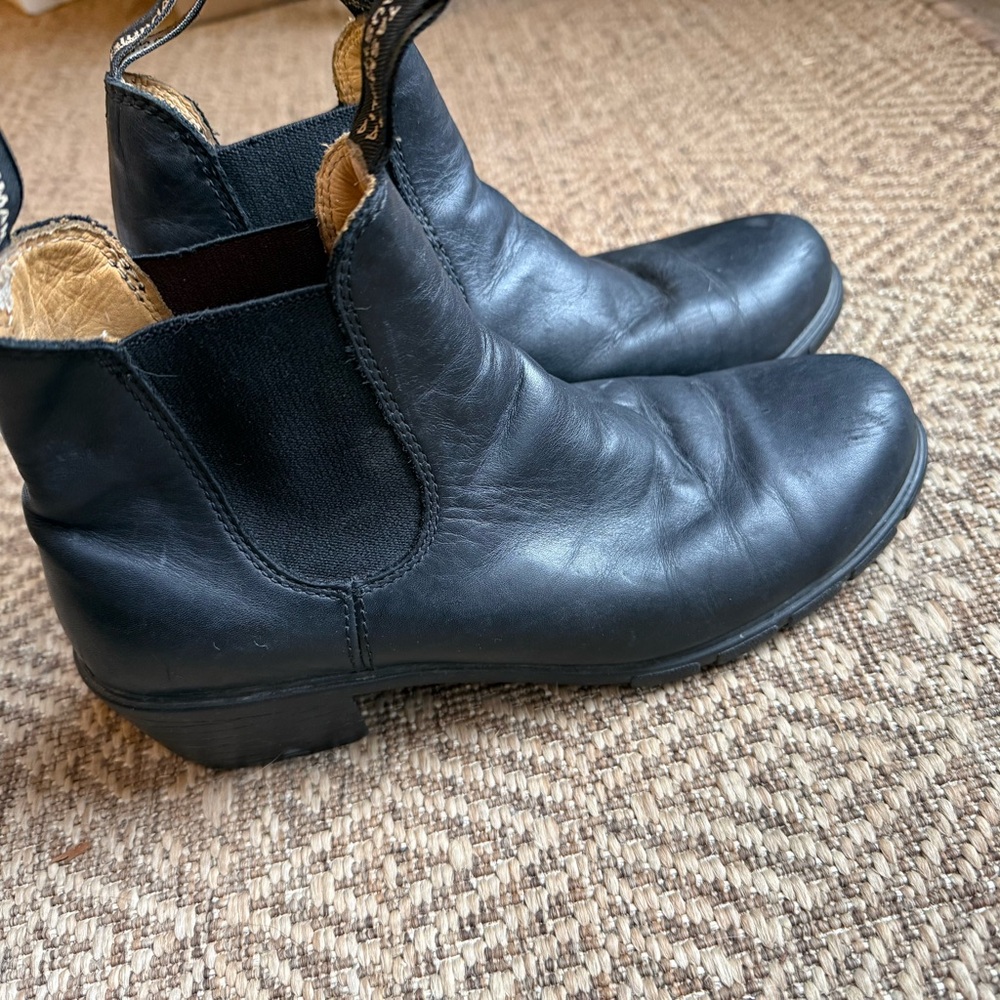 Elegant Black Leather Ankle Booties